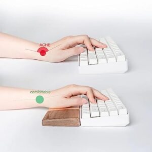 Professional Wood Craft Natural beech & Sheesham Wood Matching Keyboard Wrist Rest, Keyboard Cushion Hand Wrist…